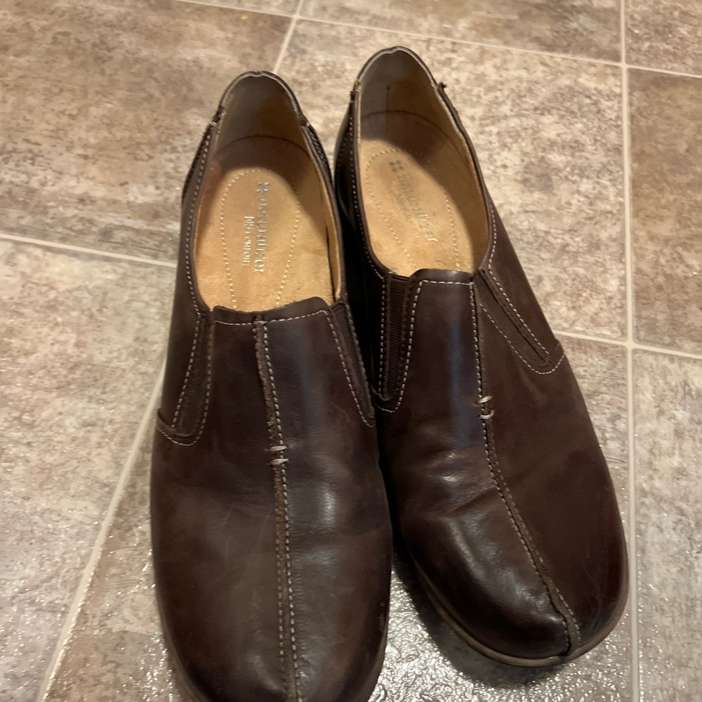 Naturalizer Malvina Brown Leather Slip Ons Sz 9.5